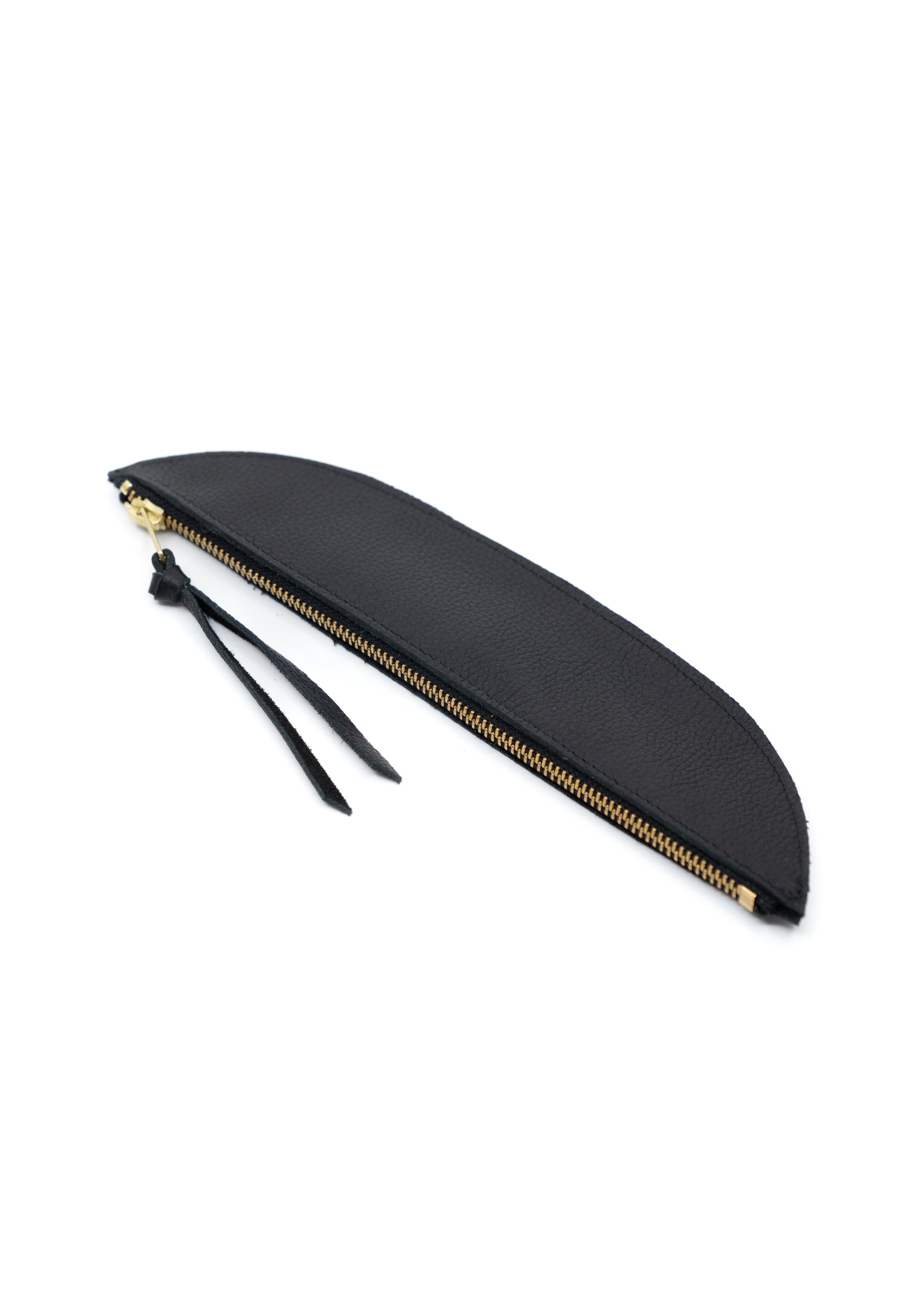 SONIA LEATHER ZIP POUCH | BLACK Leather Bag - handcrafted by Market Canvas Leather in Tofino, BC, Canada
