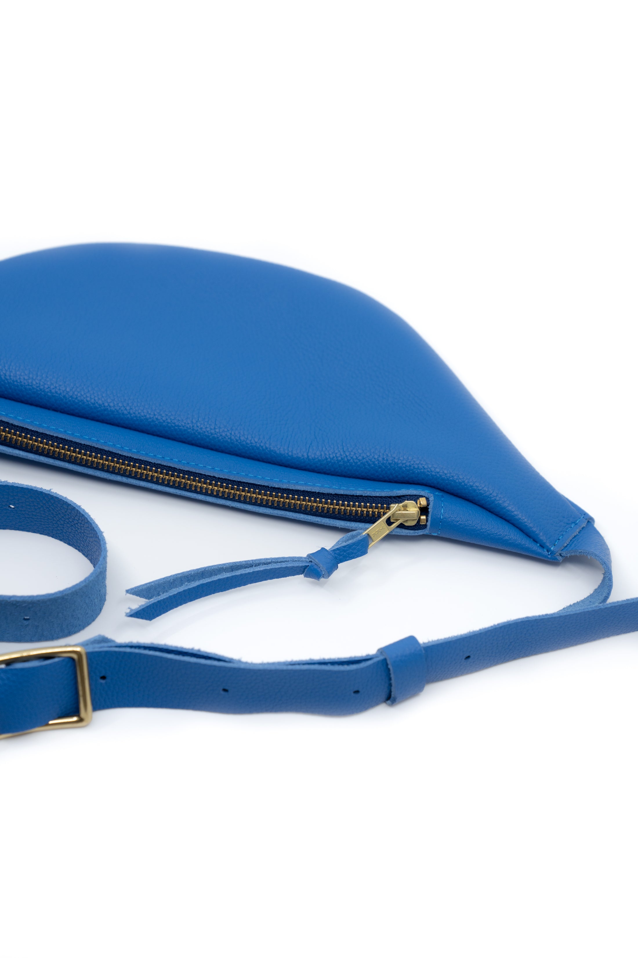 LAUREL SLING BAG | BLUE Leather Bag - handcrafted by Market Canvas Leather in Tofino, BC, Canada