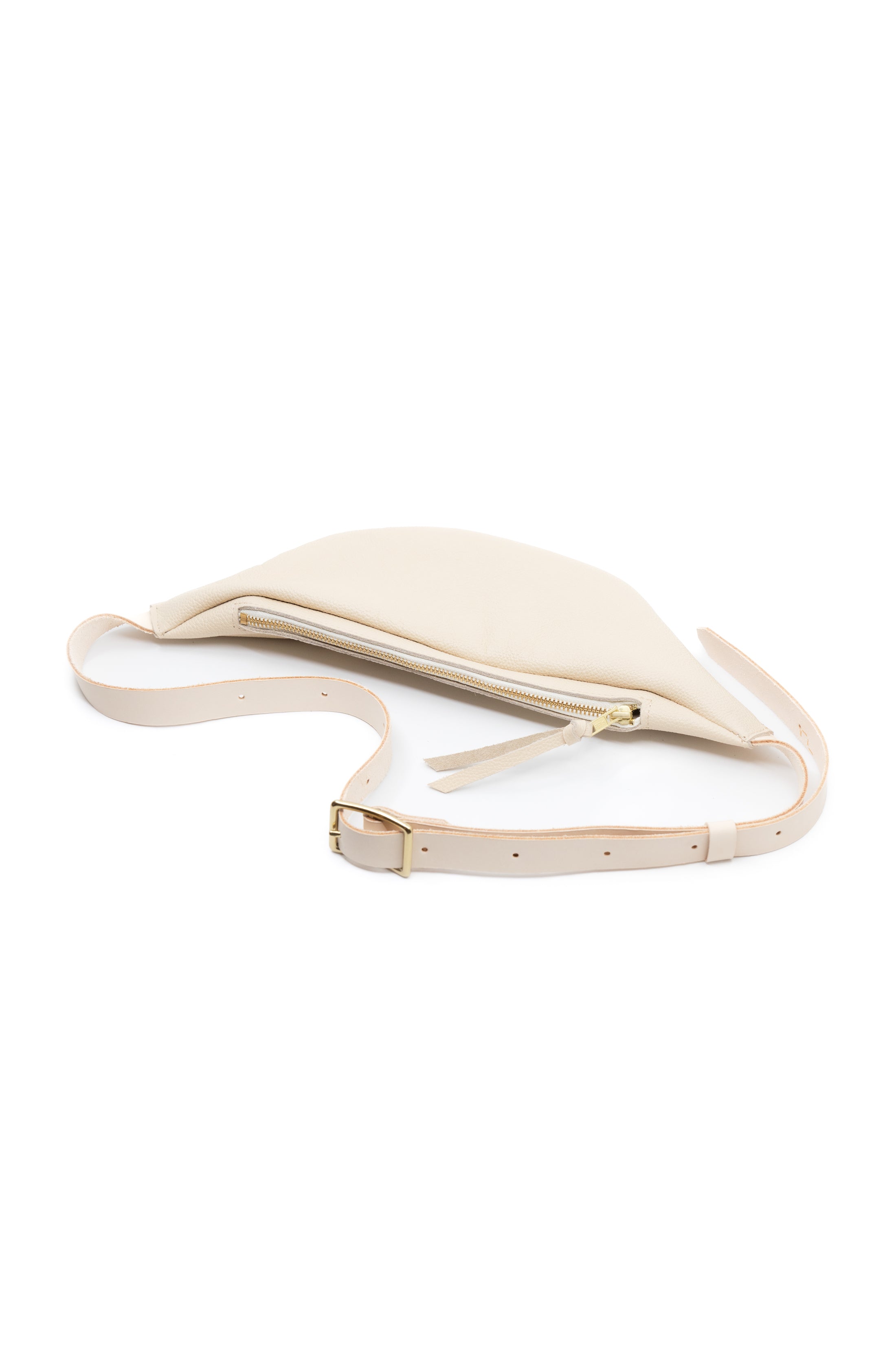 LAUREL SLING BAG | CREAM Leather Bag - handcrafted by Market Canvas Leather in Tofino, BC, Canada