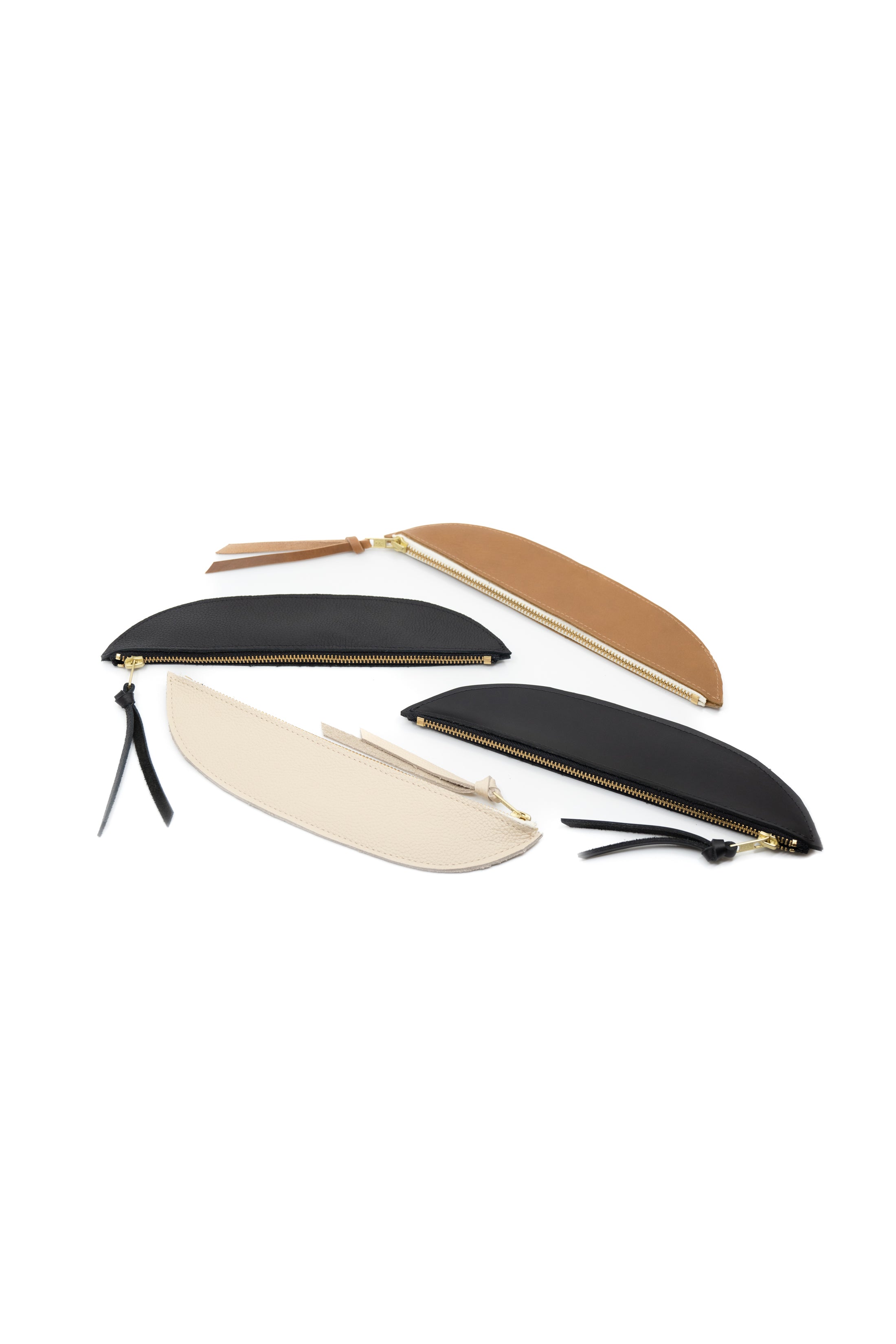 SONIA LEATHER ZIP POUCH | CREAM Leather Bag - handcrafted by Market Canvas Leather in Tofino, BC, Canada
