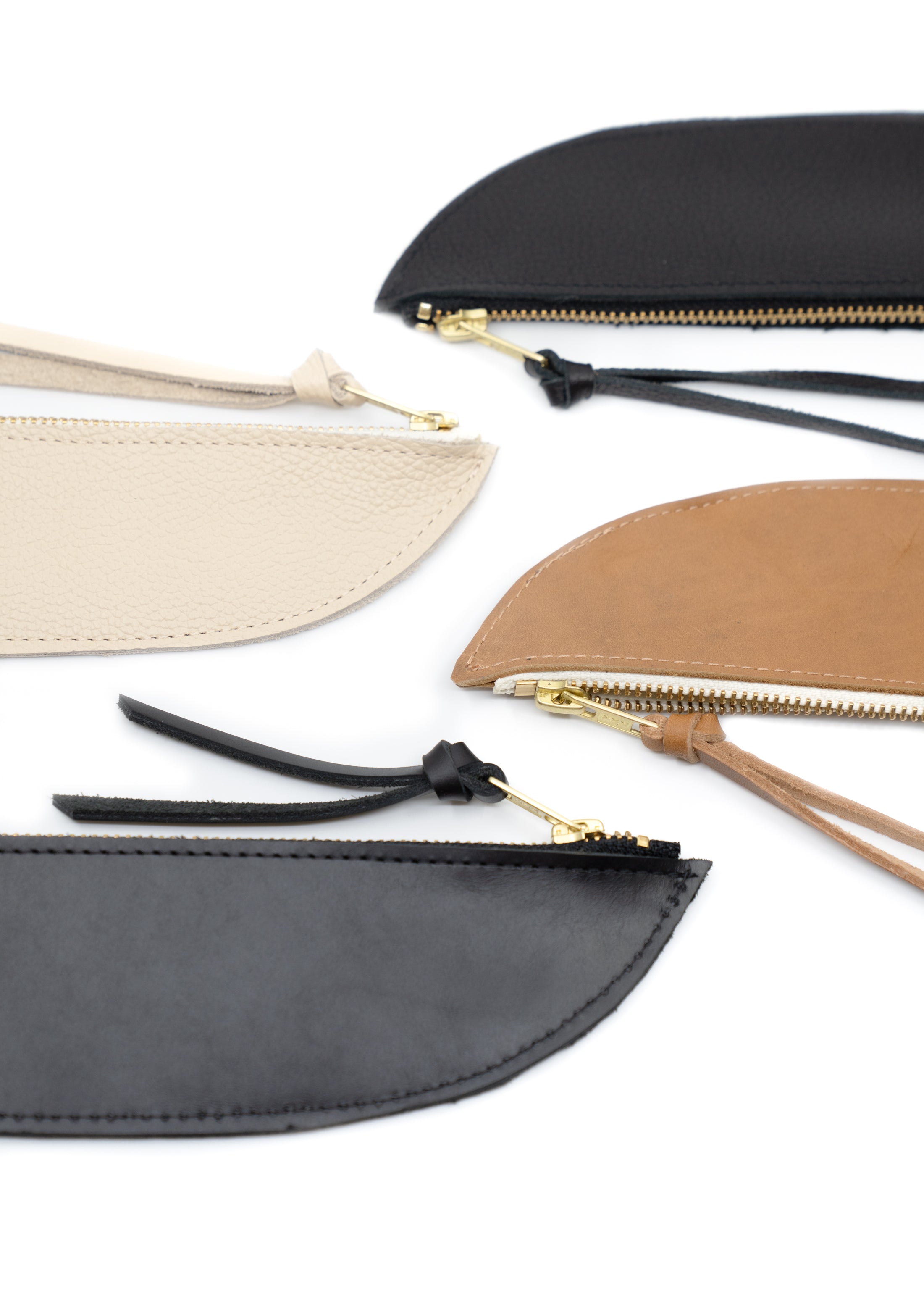 SONIA LEATHER ZIP POUCH | CREAM Leather Bag - handcrafted by Market Canvas Leather in Tofino, BC, Canada