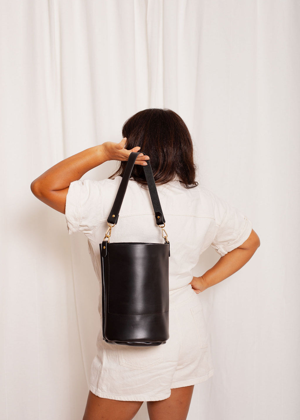 FRANCES BUCKET BAG | NIOR Leather Bag - handcrafted by Market Canvas Leather in Tofino, BC, Canada