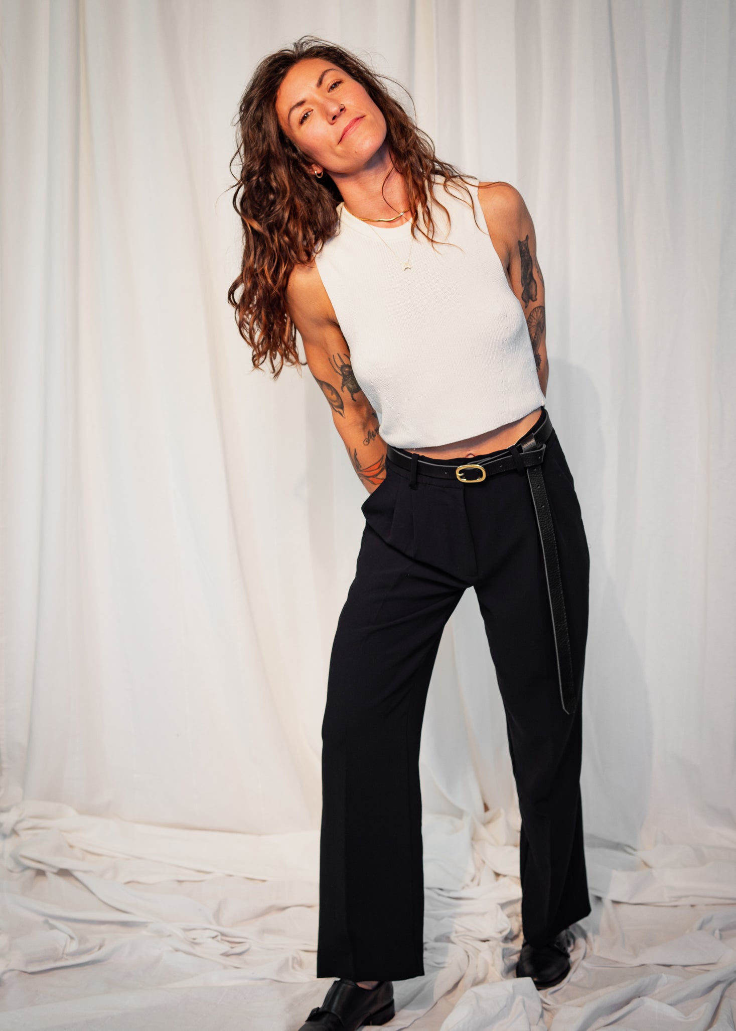 LOUISE LEATHER BELT | NOIR Leather Bag - handcrafted by Market Canvas Leather in Tofino, BC, Canada